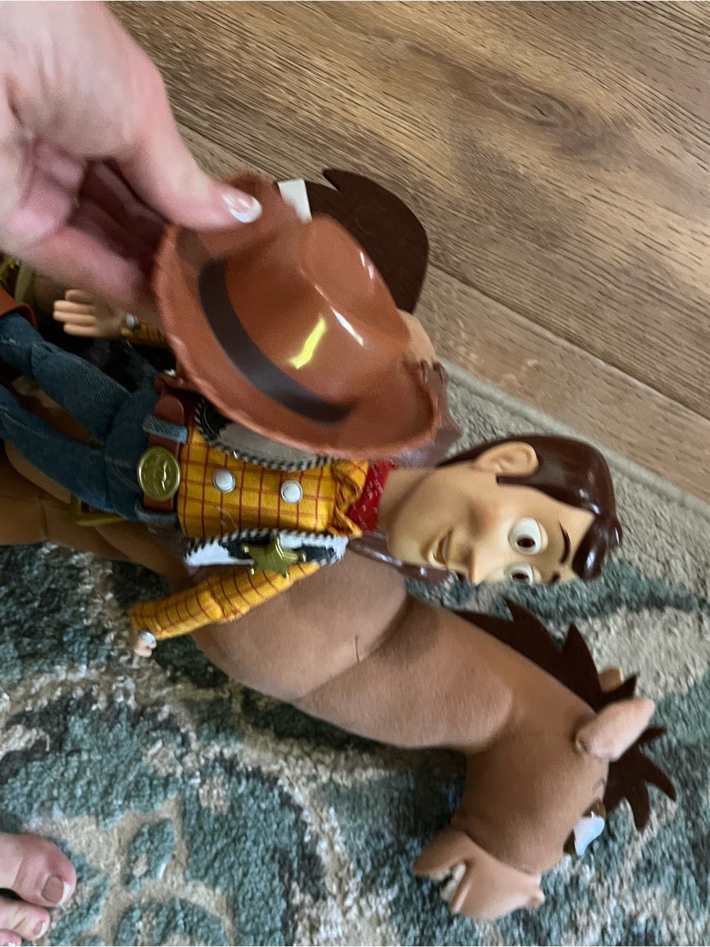 Disney Pixar Toy Story Woody Doll with Bullseye Horse - Brown, Yellow - Picture 2 of 3